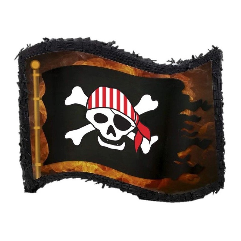Pinata drapeau de pirate à casser 40x30x8cm