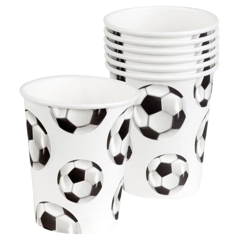 10 gobelets d'anniversaire foot - Déco de table